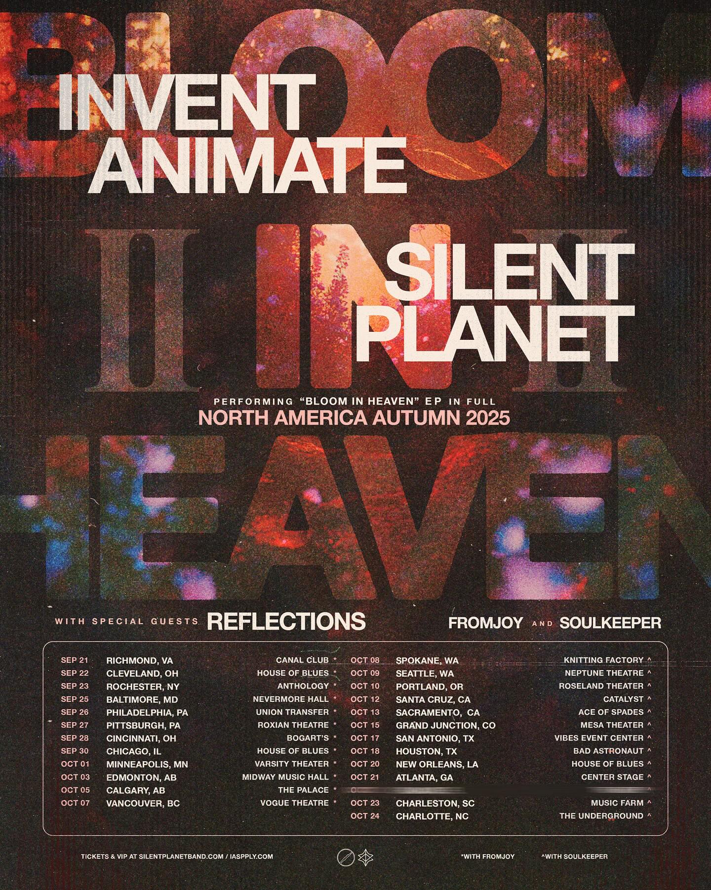 Invent Animate Bloom In Heaven Part II Tour Poster 2026–2027