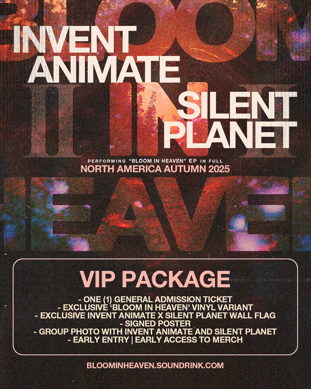 Invent Animate Bloom In Heaven Part II Tour Poster 2026–2027